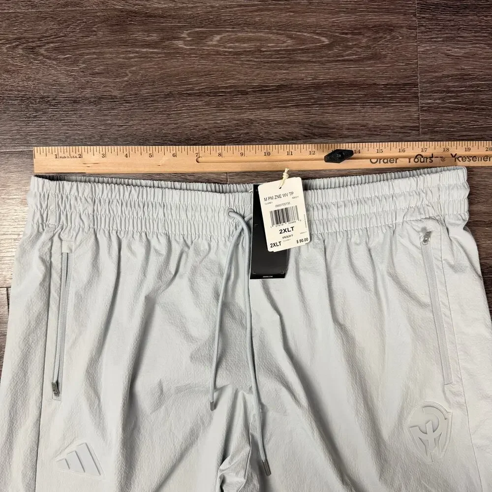 Adidas Mahomes Too Cold Woven ZNE Track Joggers Men's 2XL Tall Grey KB0311 New